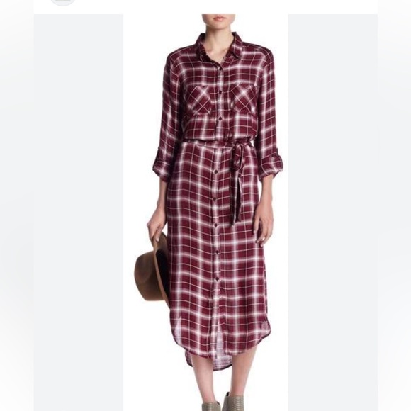 Elan Dresses & Skirts - Flannel Button Up Dress